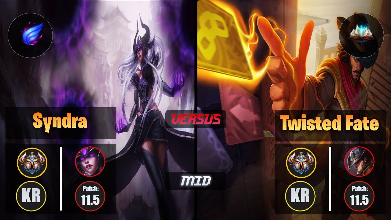 Challenger SYNDRA [Phase Rush] (Mid) VS  TWISTED FATE - Challenger KR Patch 11.5