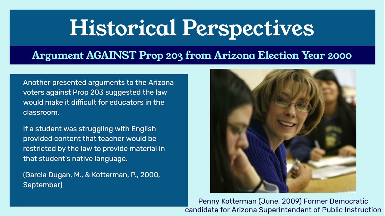 Arizona Prop 203 (English Education Only Law)