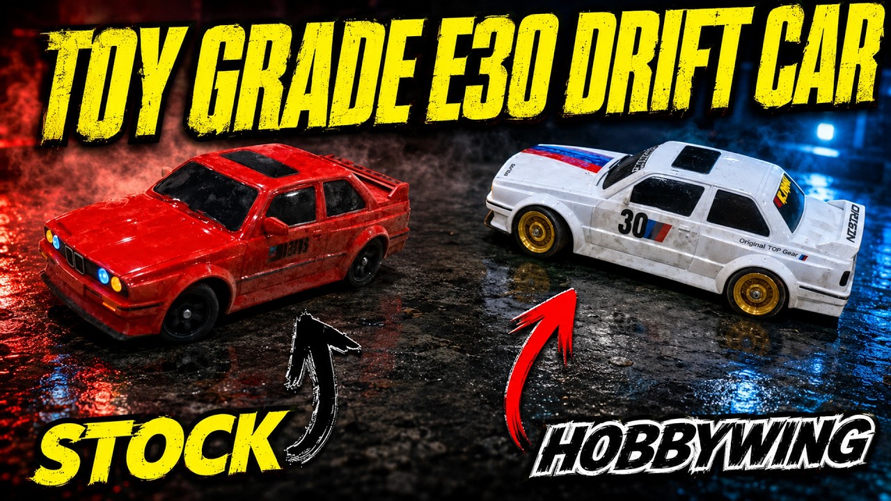 We Took Our CHEAP BMW E30 Drift RC to the NEXT LEVEL with HOBBYWING POWER!