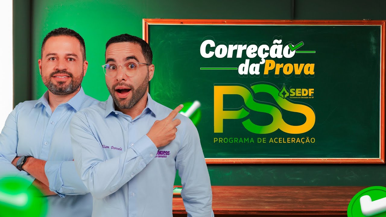Corre&ccedil;&atilde;o da Prova: PSS SEDF 2025 | Prof. Carlinhos e Prof. William