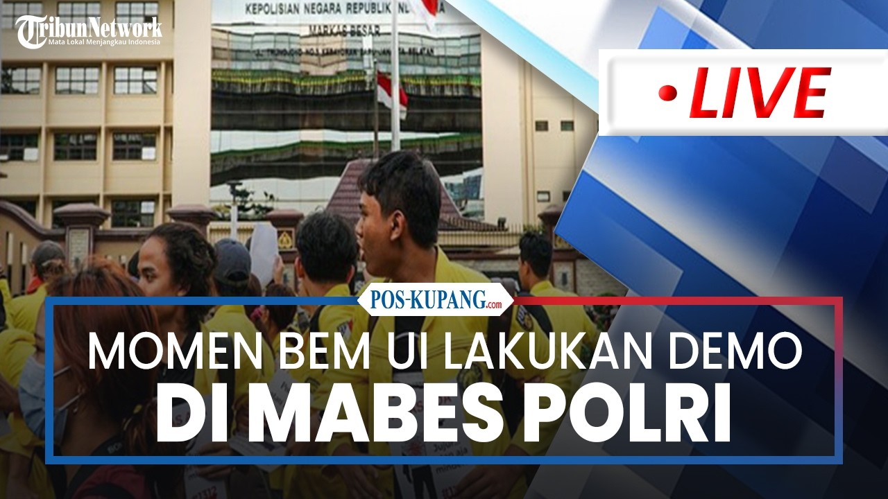 🔴Momen BEM UI Lakukan Demo di Mabes Polri Suarakan Tolak Brutalitas Aparat