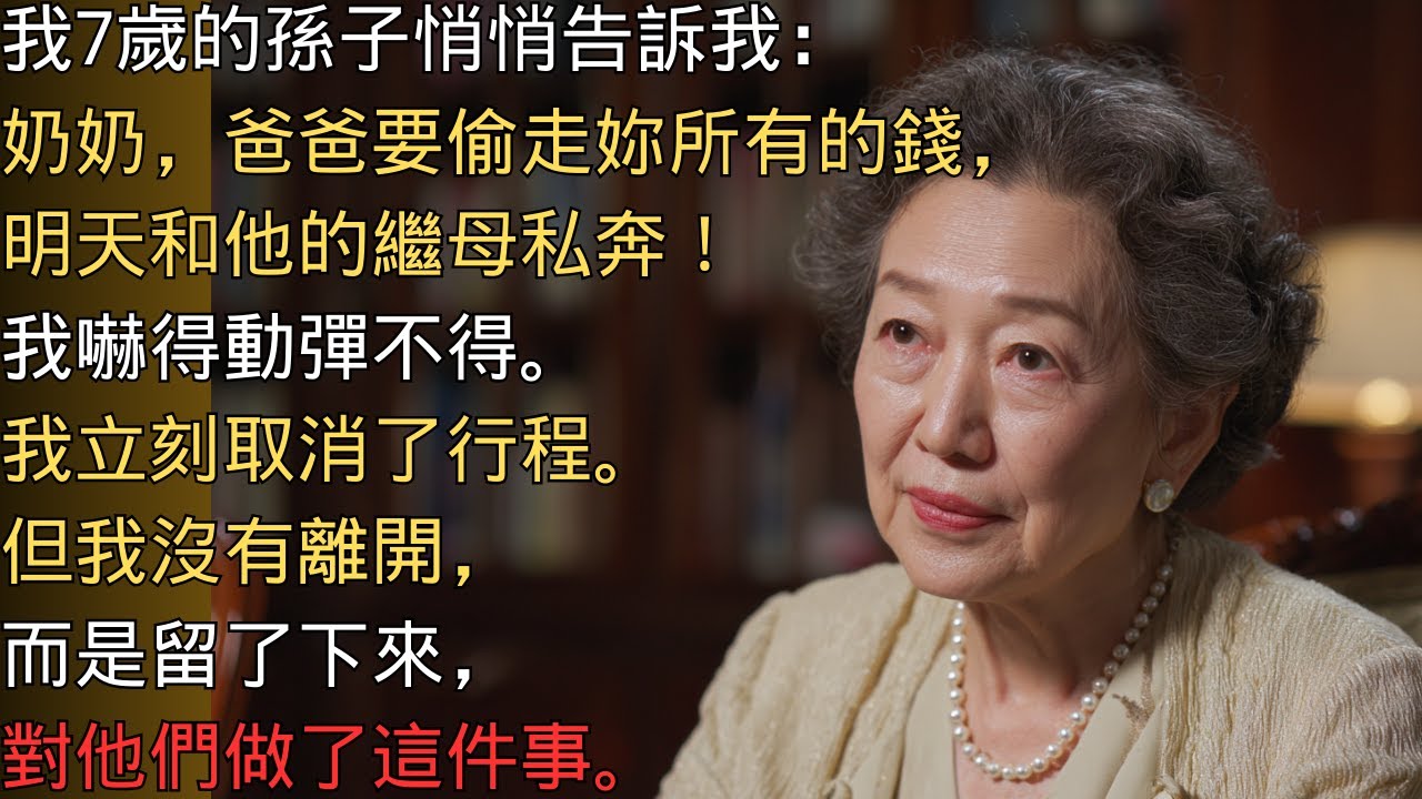 我兒子和兒媳婦計劃搶劫我，但我孫子警告了我，所以我這麽做了……
