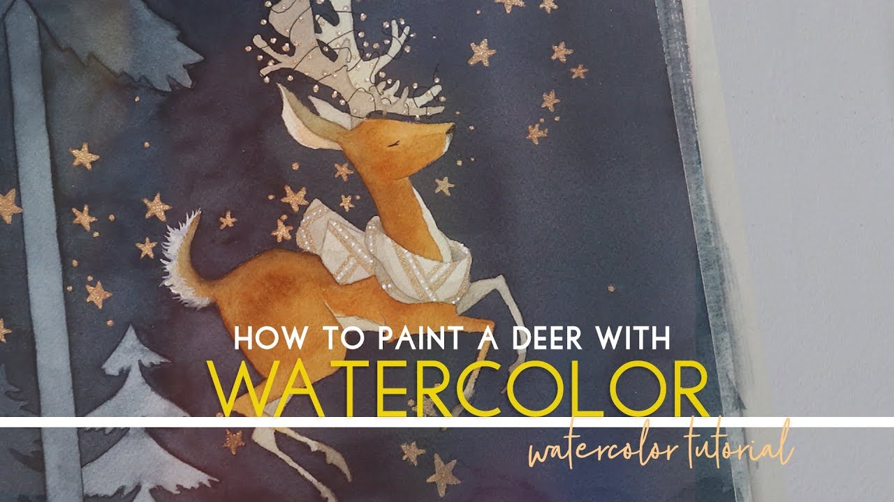 How to Paint a Watercolor Deer