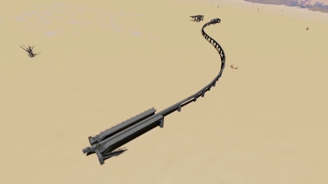 Space Engineers - Monorail Track Placement Tutorial