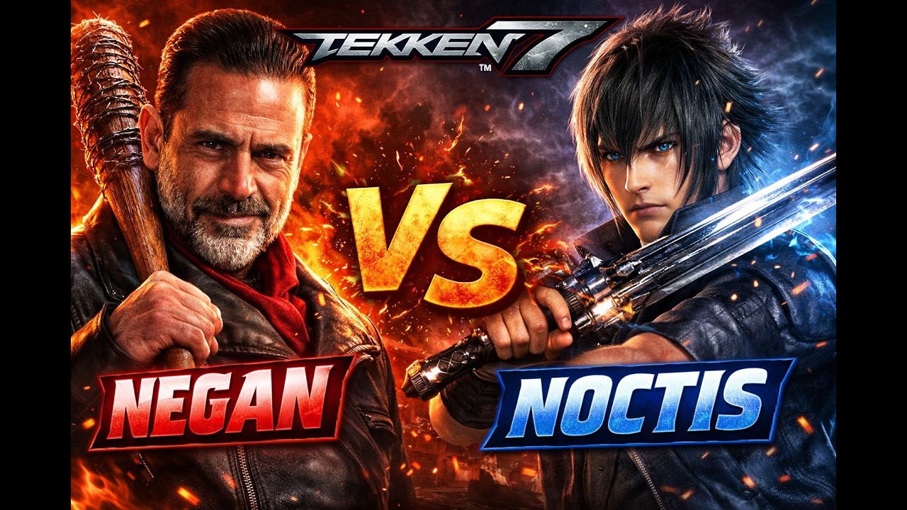 Negan vs Noctis | Brutal Tekken 7 Battle 🔥 Bat vs Royal Power