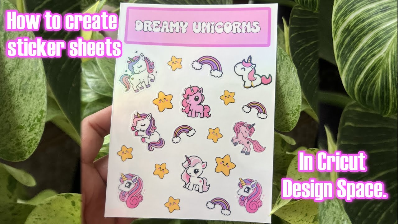 How to make sticker sheets | How to make stickers sheet in design space | Cricut design space 2024!