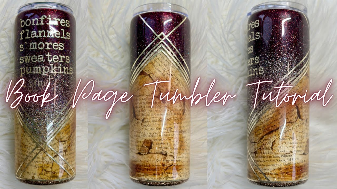 Book Page Tumbler Tutorial