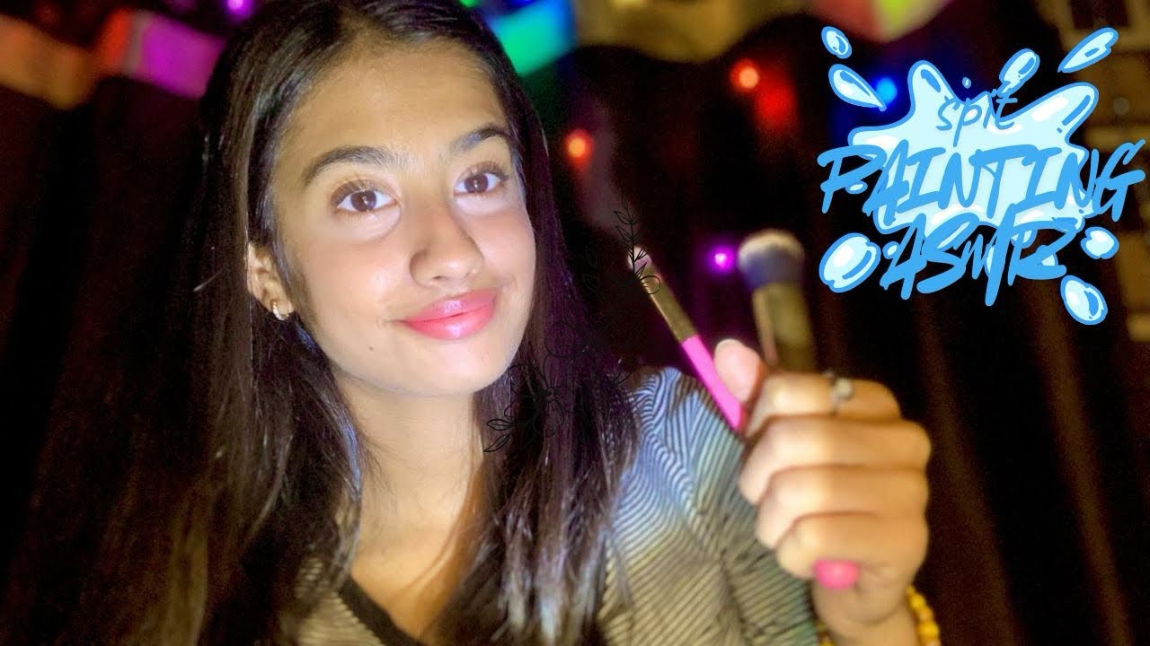 spit painting your face | mouth sounds | ASMR role play 12+ minutes 