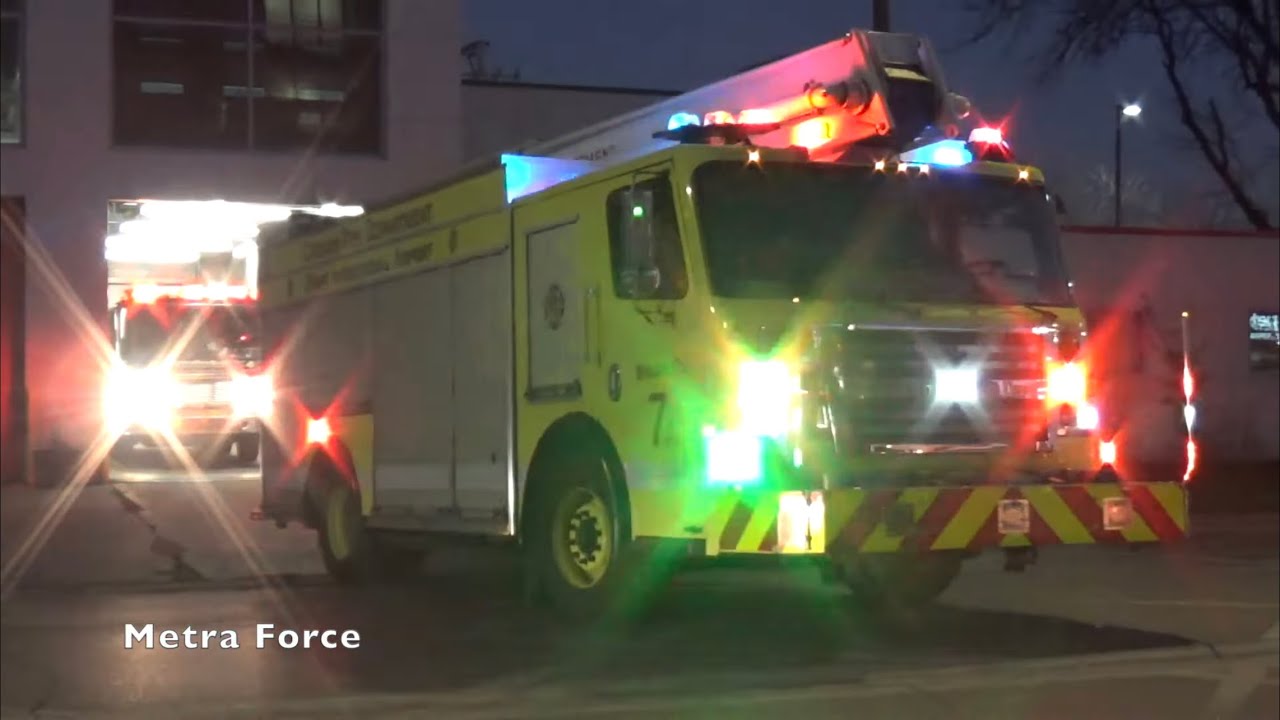 *RARE* Chicago Fire Dept Squad 7 (Spare) Responding From Squad 2s Quarters