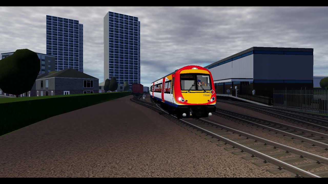 Driving a clas 170 from Victoria docks to Stonebrook town!