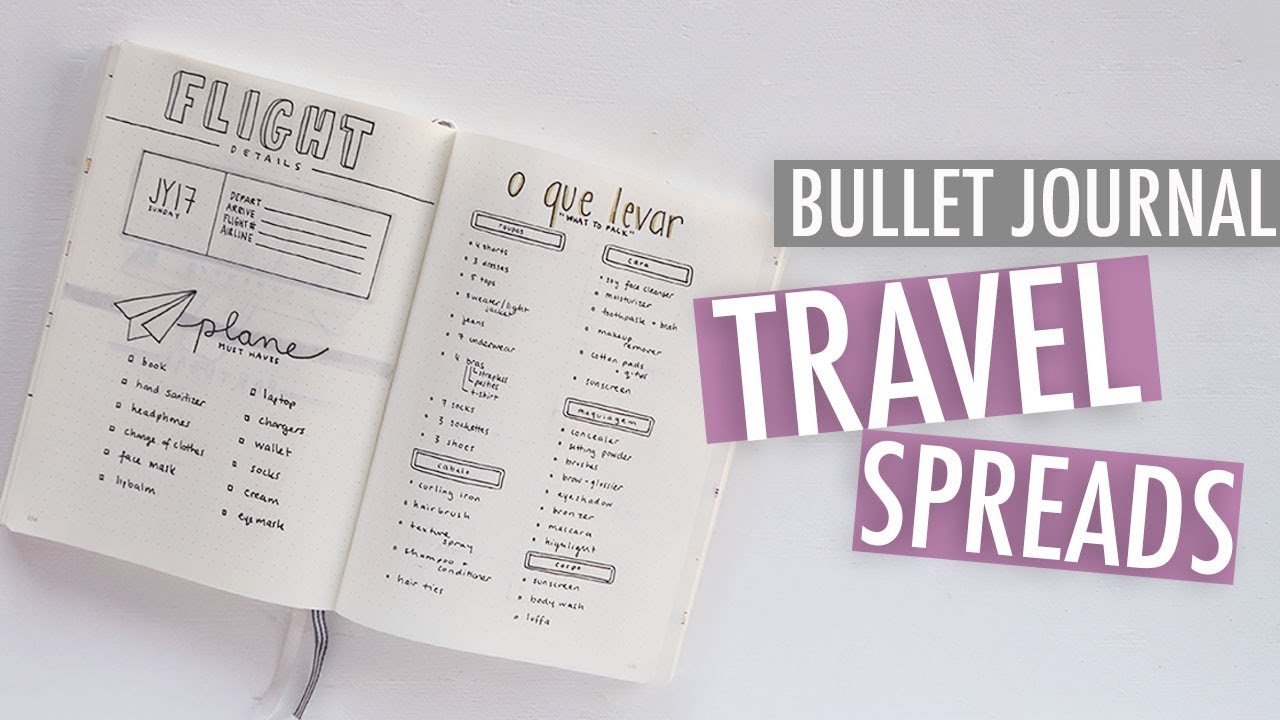 Bullet Journal TRAVEL SPREADS | How To Plan Your Trip + Packing List