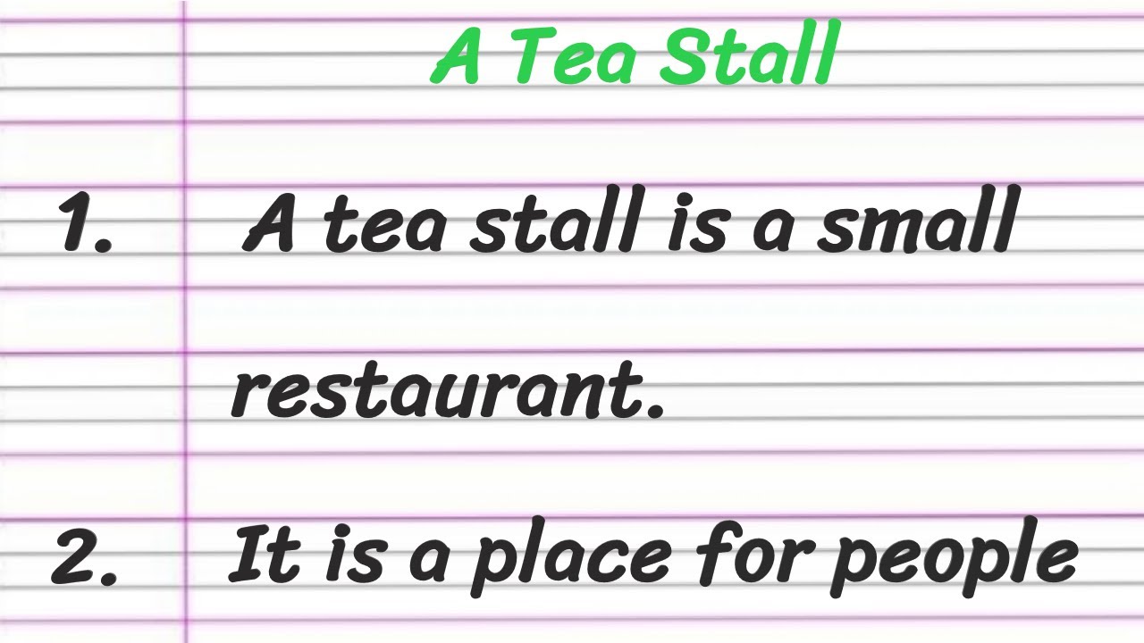 A Tea Stall Essay in English 10 Lines || Short Essay on A Tea Stall