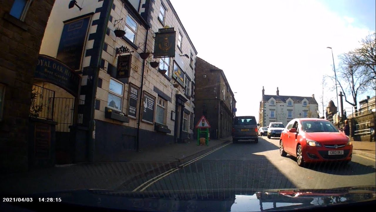 Driving in Chapel en le Frith - Peak district England
