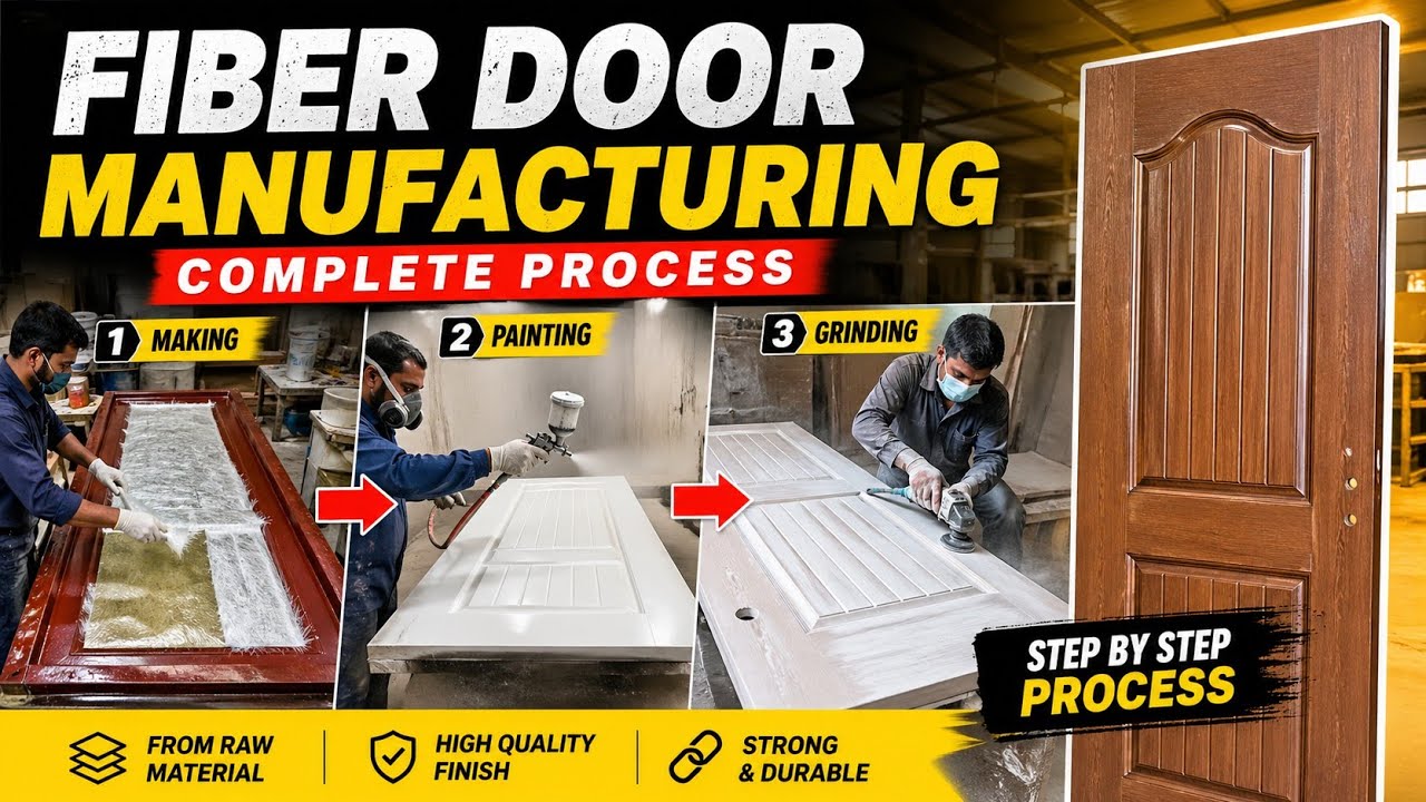 Watch a Skilled Team Create Fiber Glass Doors from Start to Finish|| FRP Doors