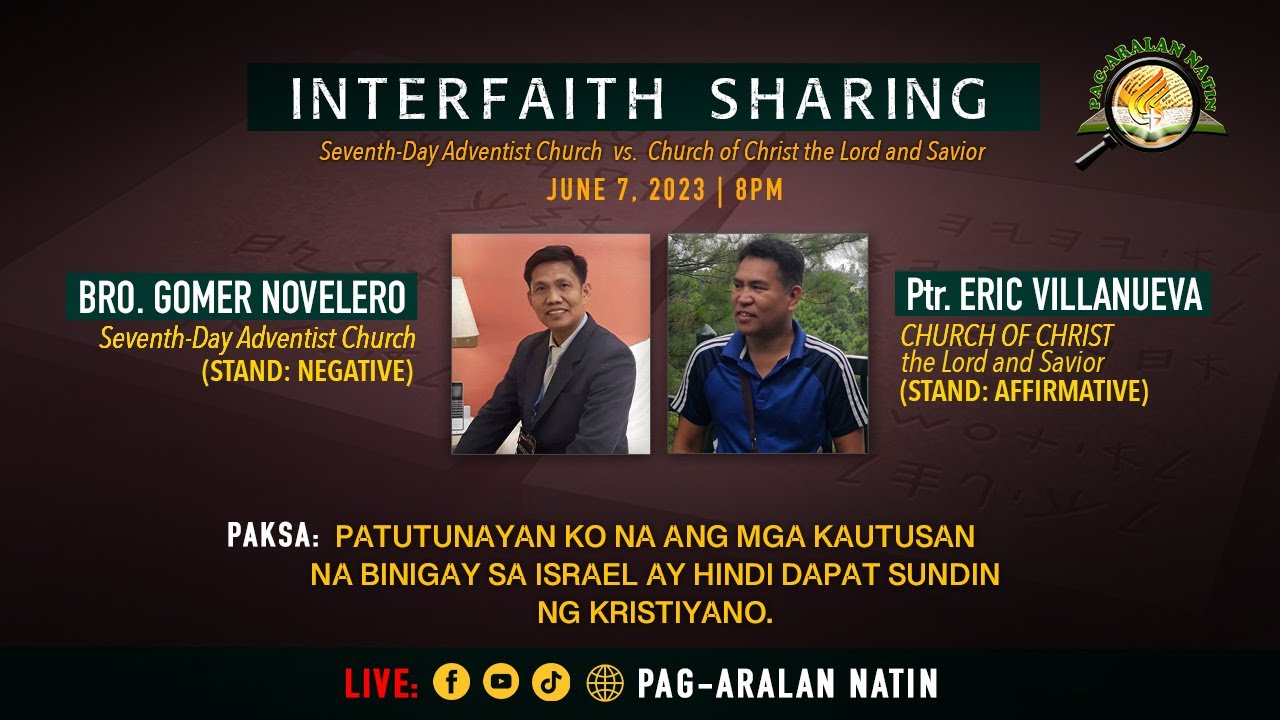DEBATE: SEVENTH DAY ADVENTIST Vs. CHURCH OF JESUS CHRIST The Lord and Savior | June 7, 2023.