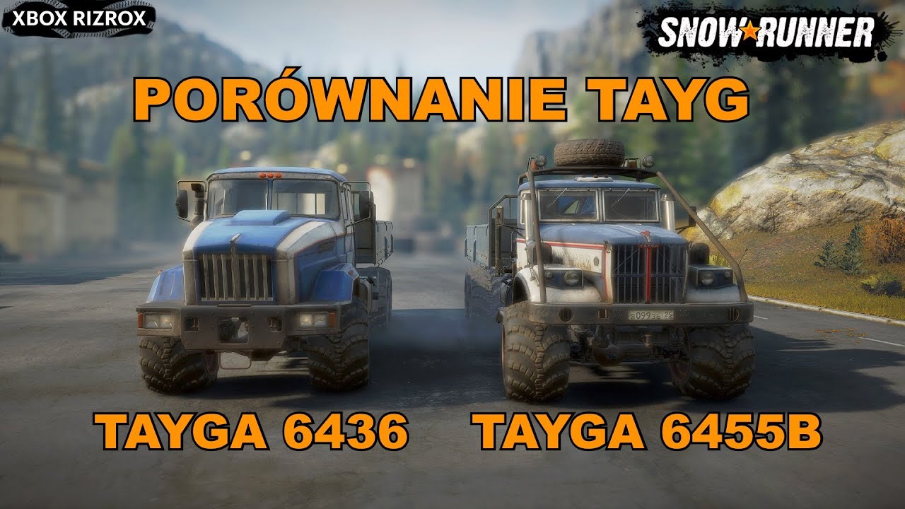 Snowrunner porównanie Tayga 6436 z Tayga 6455B