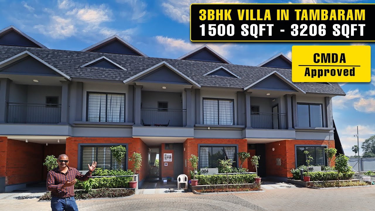 #1196 3BHK Villas for Sale | 10 mins form Tambaram Railway station | 1500 Sqft - 3206Sqft available