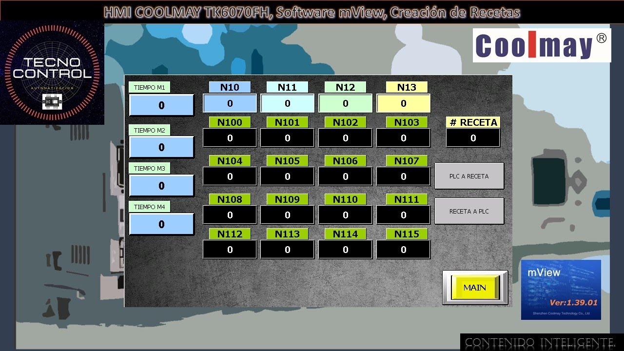 05-HMI COOLMAY TK6070FH, Software mView, Creación de Recetas