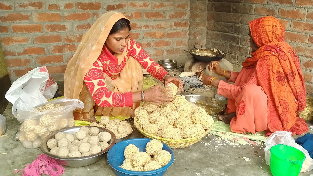 Today I made sweet ladoos with jaggery and millet.