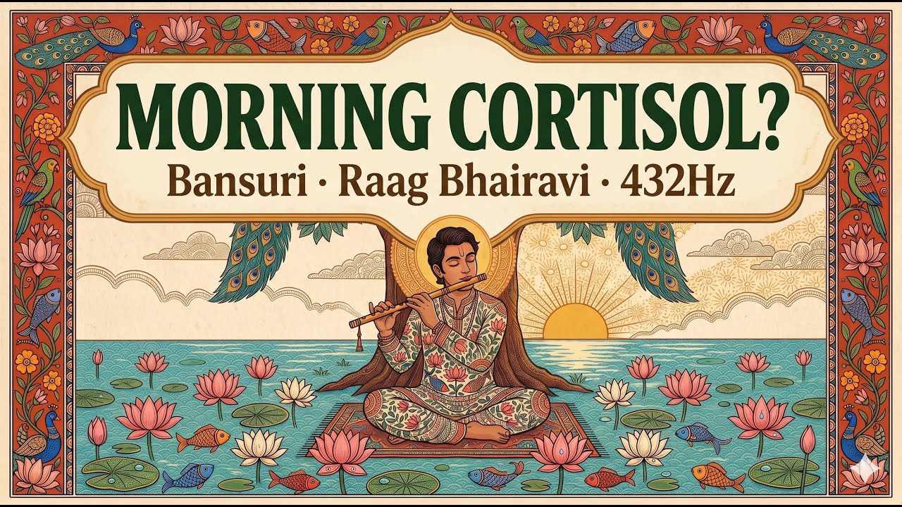 Morning Cortisol Detox 🌱 | Raag Bhairavi Bansuri 432Hz for Anxiety, Calm & Clarity