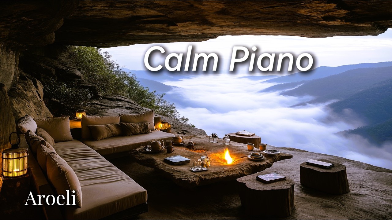 Relaxing Piano Music Above the Sea of Clouds - Beneath the Cliff | Aroeli