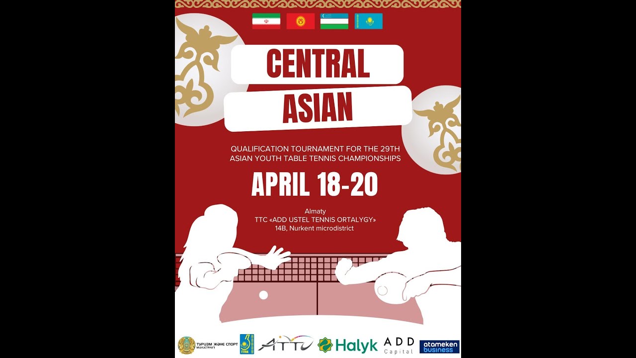Central Asian Qualification Tournament for 29th Asian Youth Table Tennis Championships 2025.Day 2 T1