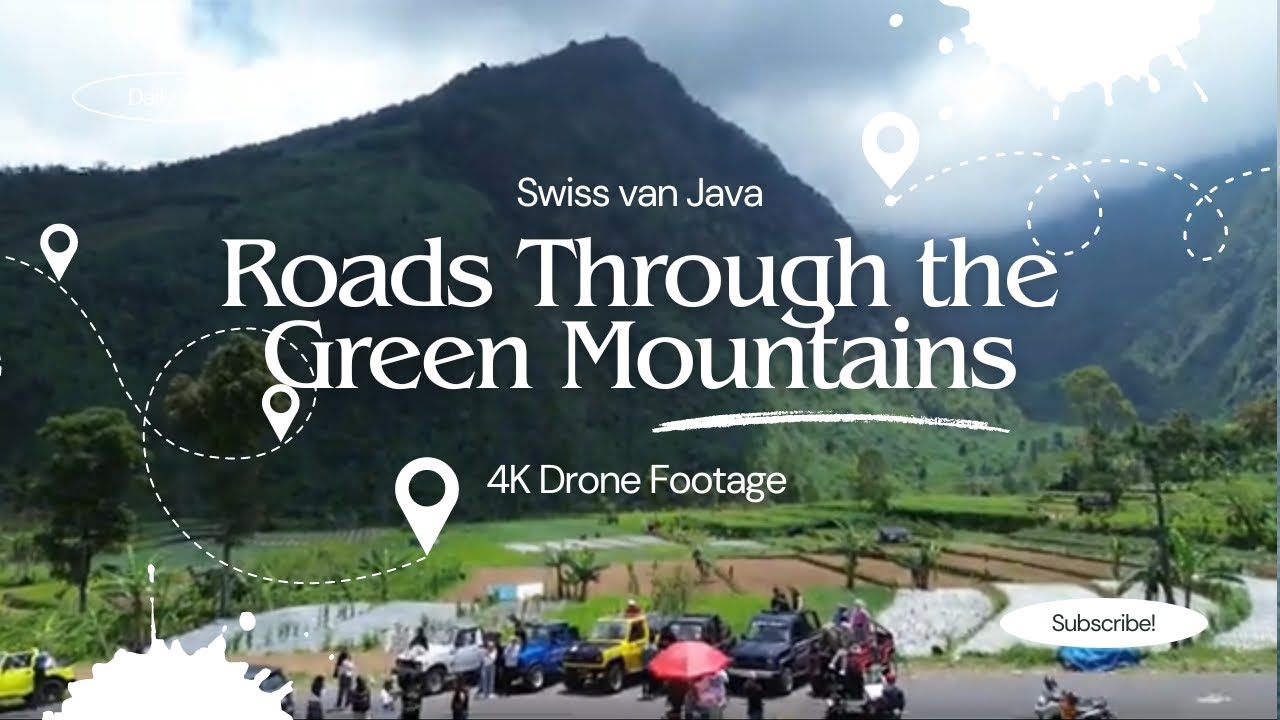 Swiss van Java: Roads Through the Green Mountains of Dieng - 4K Drone Footage