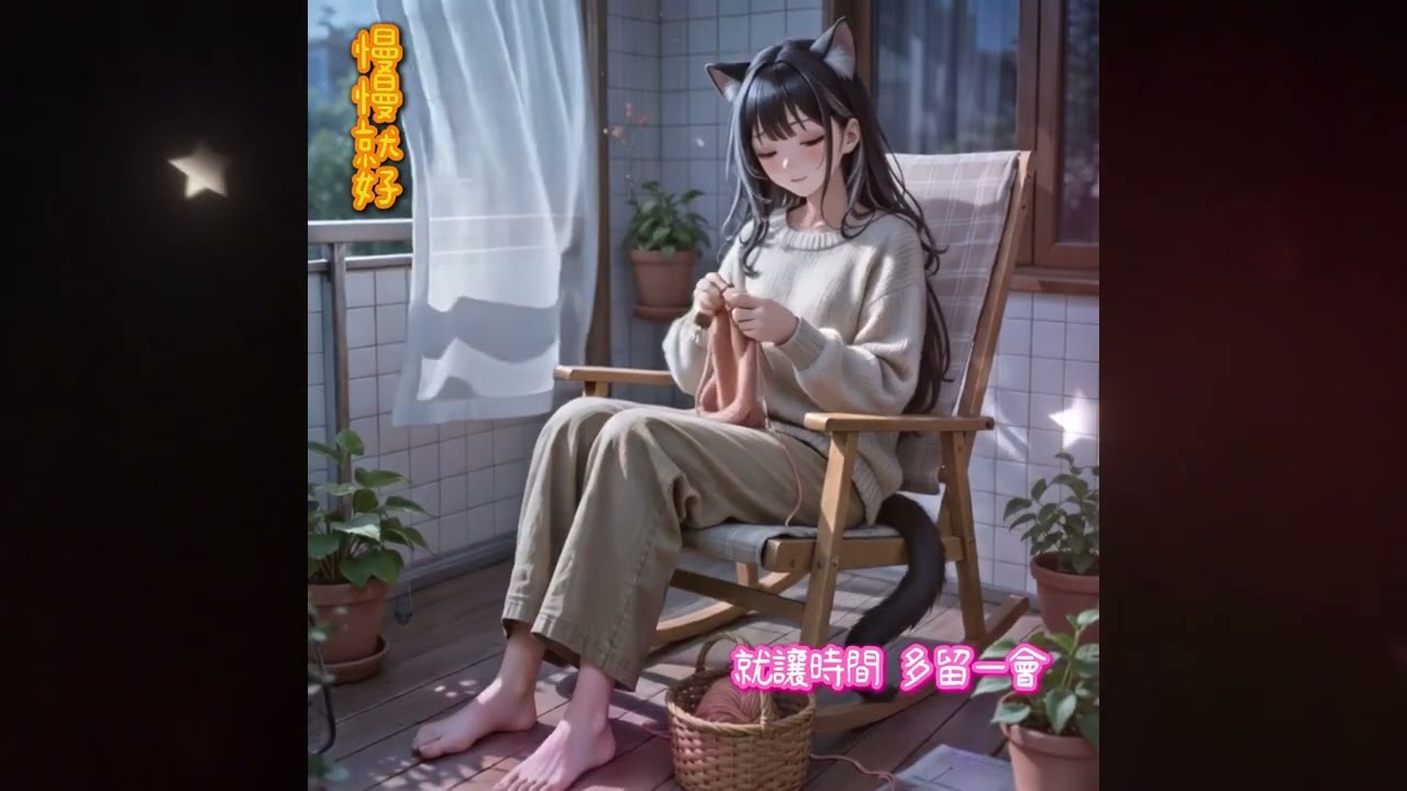 《慢慢就好》｜陽光陽台的貓娘 Bossa 時光 ☀️🧶