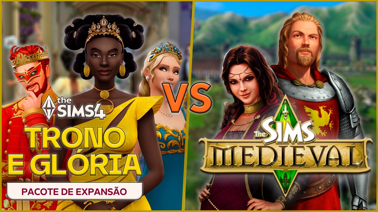 THE SIMS 4 TRONO E GLÓRIA VS MEDIEVAL - QUAL O MELHOR?! 