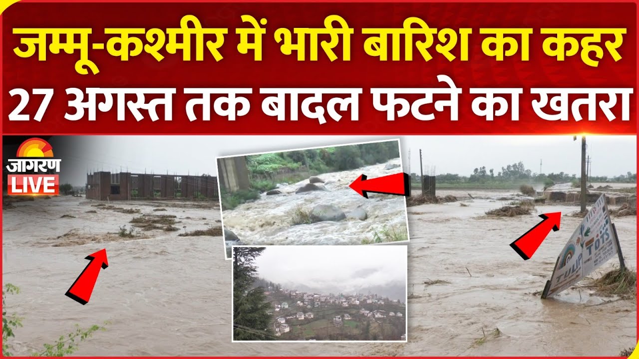 Jammu & Kashmir Rain Live | जम्मू-कश्मीर में भारी बारिश का कहर, Orange Alert| J&K News | J&K Weather