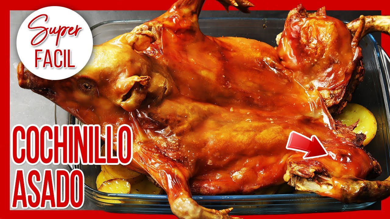 😋 COCHINILLO ASADO al Horno ► Mira que FACIL se Prepara. Receta TRADICIONAL