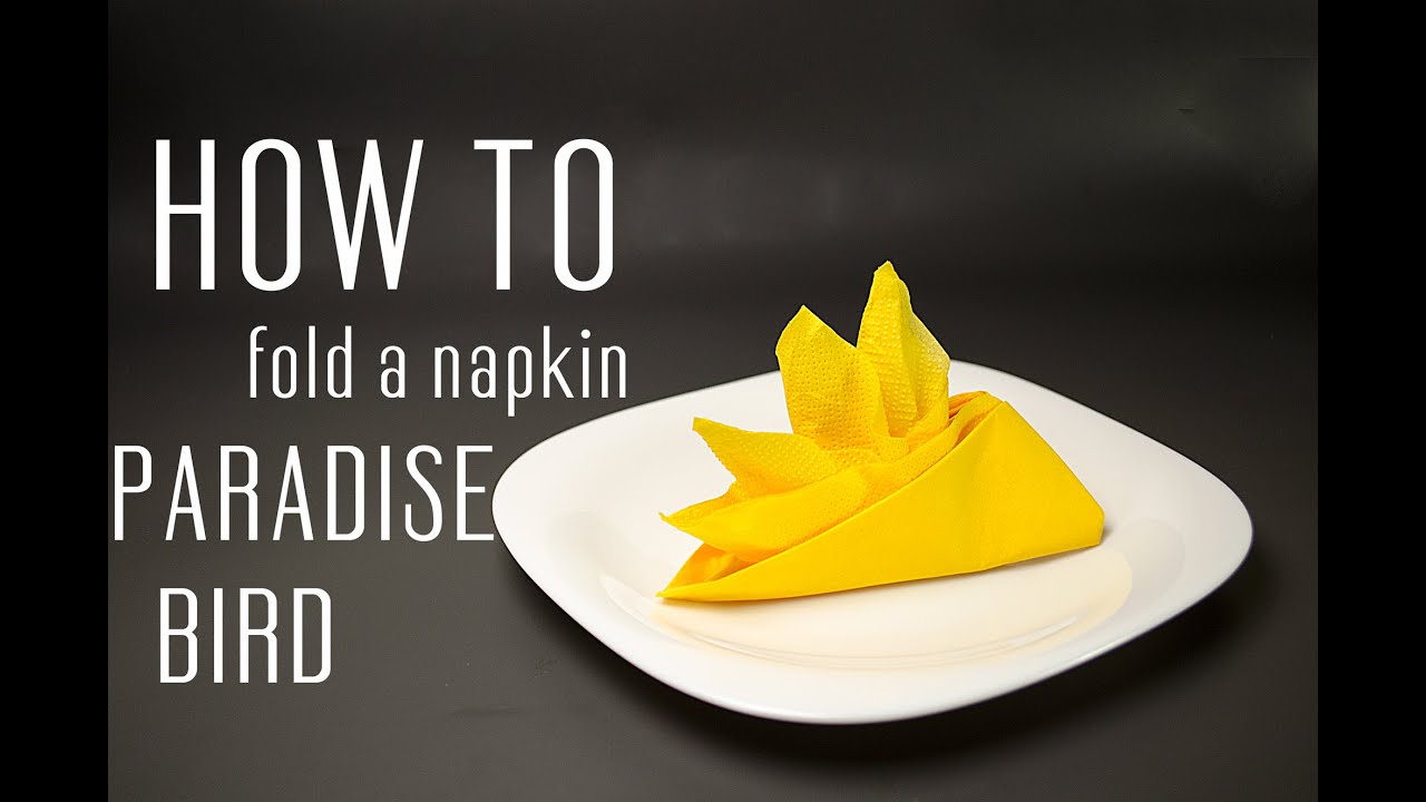 How to Fold a Napkin into a Paradise Bird