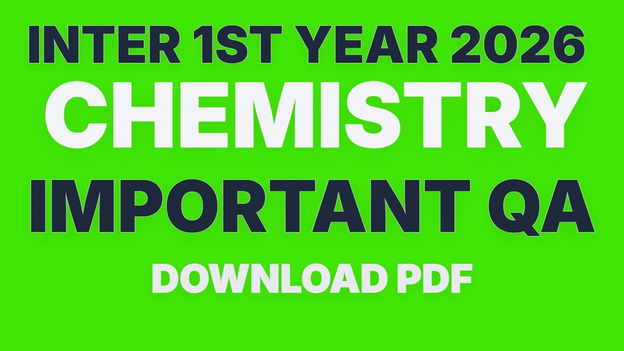 inter 1st year chemistry important questions 2026. chemistry inter 1st year important questions 2026