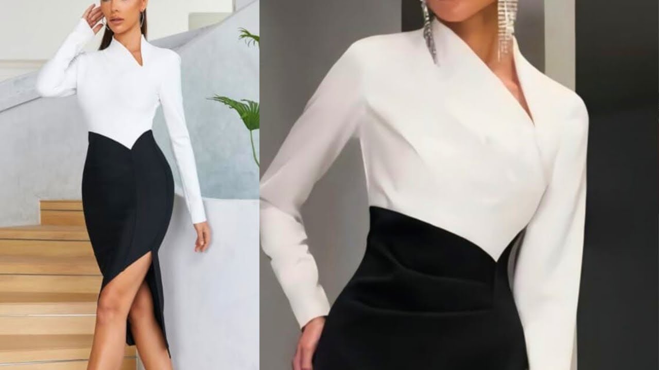 How to Draft a Dress with an ASSYMETRIC BUILT-UP NECKLINE