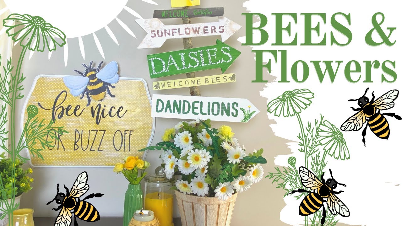 Bees & Butterflies Welcome Creation/ Bee Nice or Buzz Off Sign