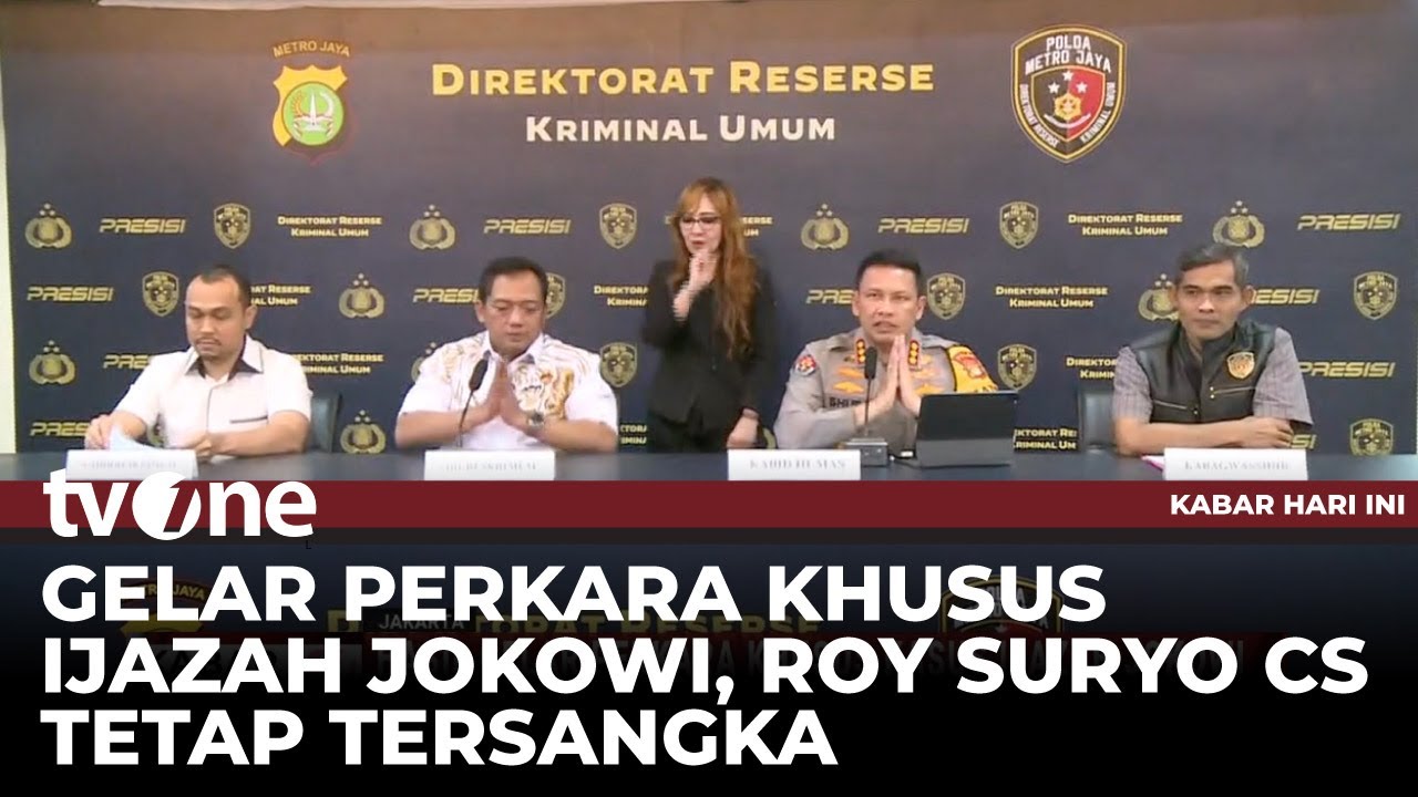 Usai Gelar Perkara di Polda Metro Jaya, Roy Suryo CS Tetap Berstatus Tersangka | Kabar Hari Ini