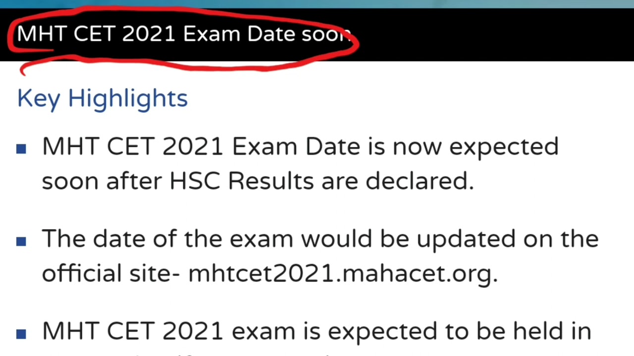 MHT CET 2021 Exam Date expected soon | Exam in August itself! MBA CET would be same