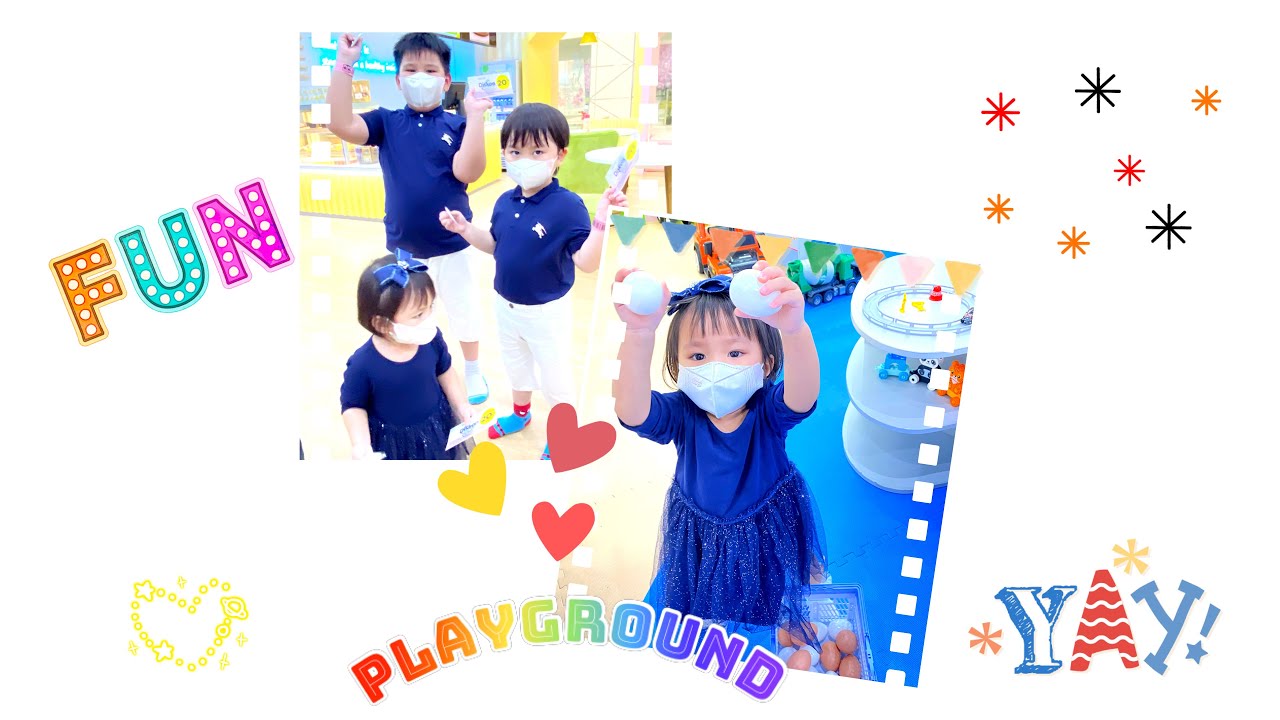 Myrielle & Brothers playing on the playground/ Kids playground/ Play & learn/ Bermain di playground