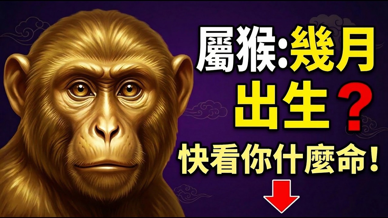 【生肖猴必看】你的農曆出生月份，暗藏前世今生的因果！你是幾月出生？快看你是什麼命！#生肖猴2026運勢 #2026屬猴運勢 #農曆出生月份 #生肖猴 #屬猴 #財運 #生肖猴運勢 #屬猴命運 #八字