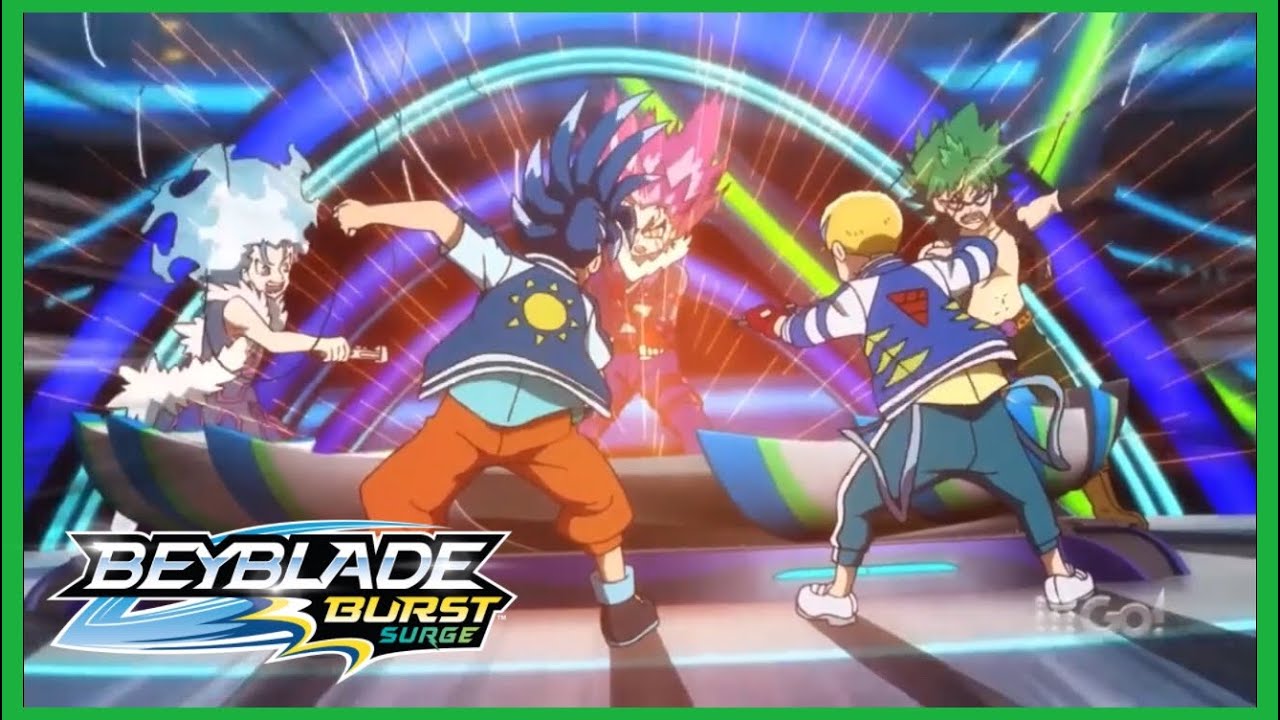 The Legend Festival! BEYBLADE BURST Surge Episode 11 Dub - Hikaru vs Dante vs Silas vs Lui vs Lane