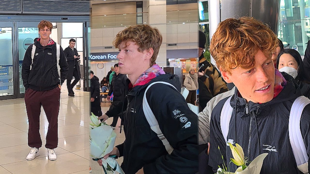 [4K 직캠] 야닉 시너 입국 현장ㅣJannik Sinner arrives in Korea for the Super Match