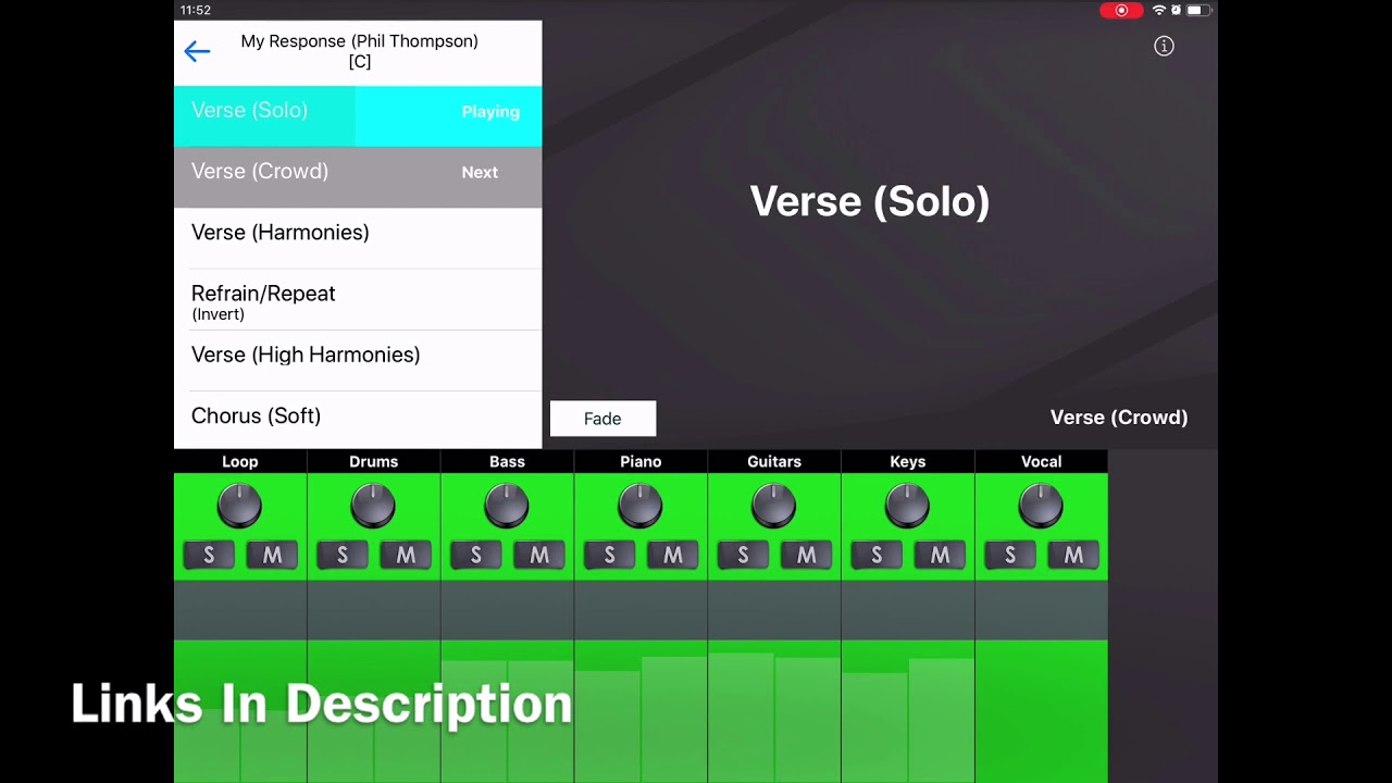 My Response (Phil Thompson) Worship Backing Tracks App Preview