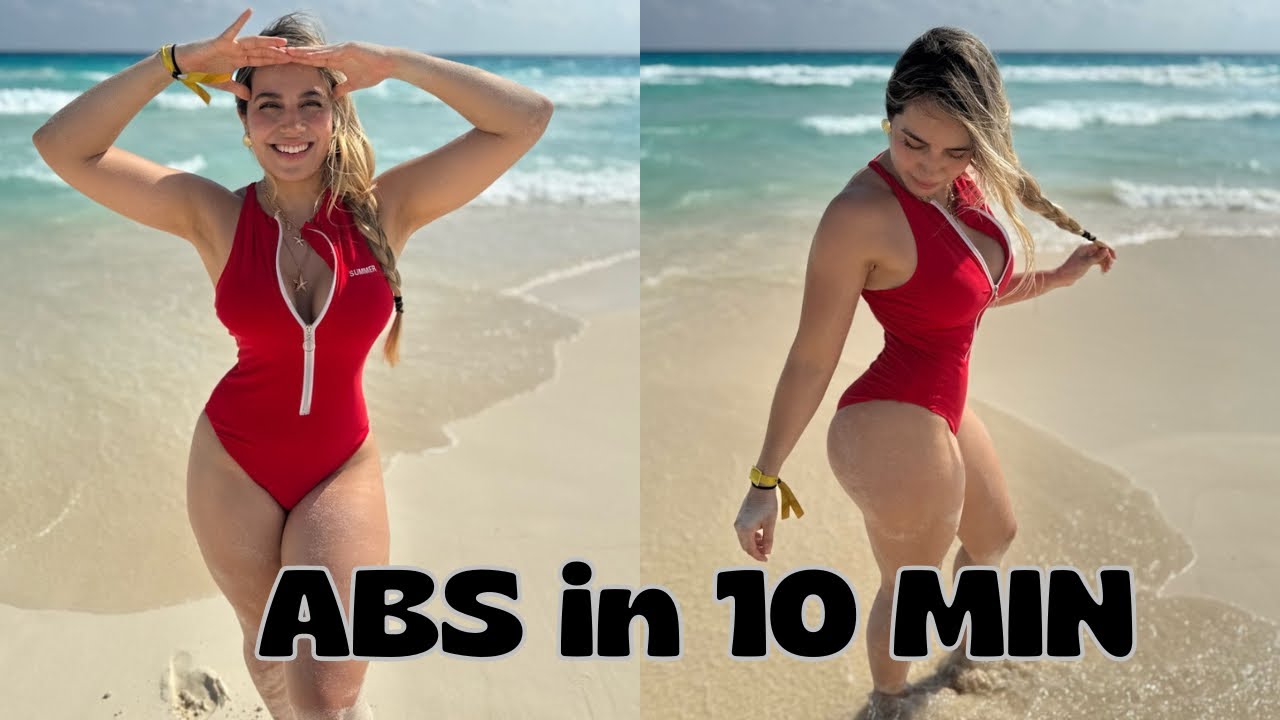 10 Minutes Small & Defined Waist + Abs | Early Morning Beach Workout