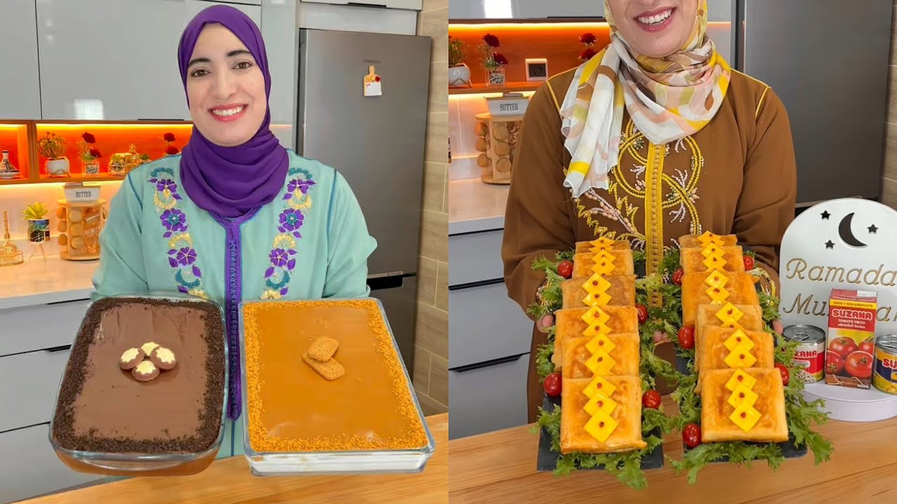 مسمن إكسبريس بدون عجين مع تحلية التيك توك العجيبة ب 2 نكهات شوكولا و لوتس