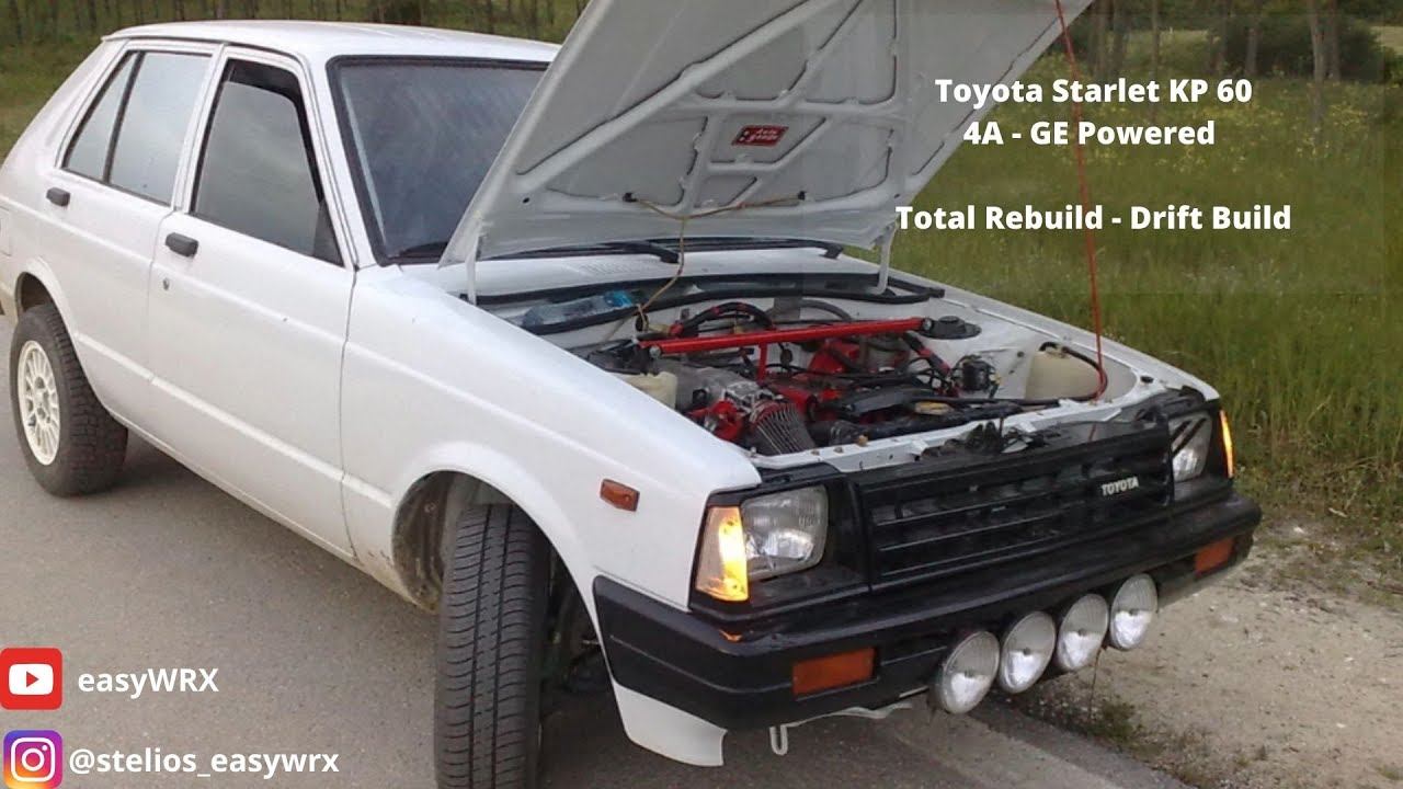 Toyota Starlet KP 60 [4A-GZE Powered]  - Total Rebuild - Drift Build TimeLapse