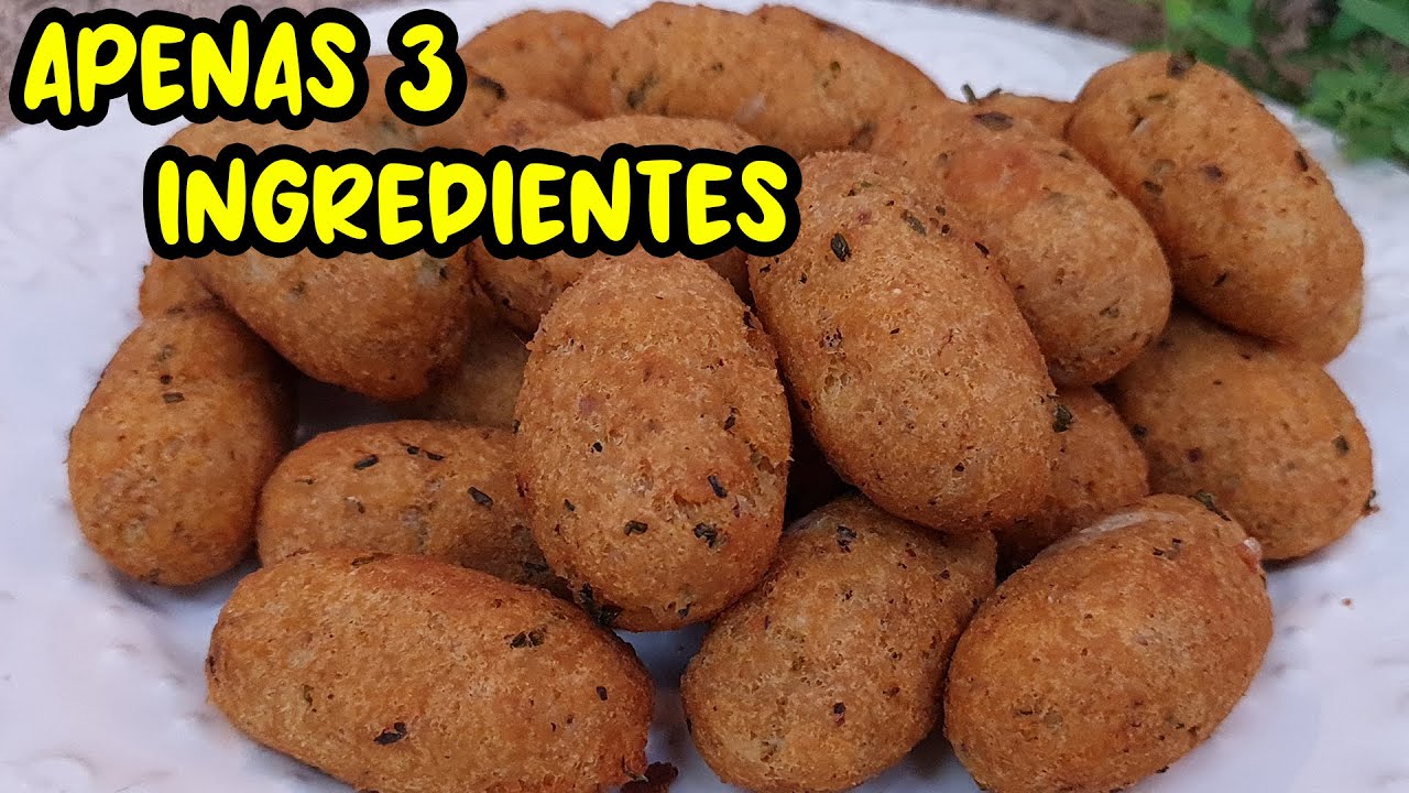 BOLINHO DE BATATA COM FRANGO: 𝘼𝙋𝙀𝙉𝘼𝙎 3 𝙄𝙉𝙂𝙍𝙀𝘿𝙄𝙀𝙉𝙏𝙀𝙎 | Cebola e Salsa