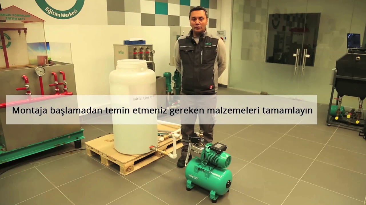 Wilo Initial Line dahili genleşme tanklı hidrofor montajı nasıl yapılır?