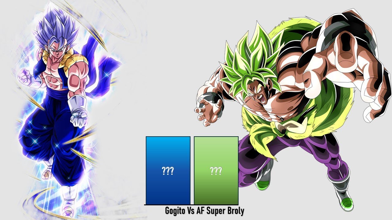 GOGITO Vs AF SUPER BROLY POWER LEVEL