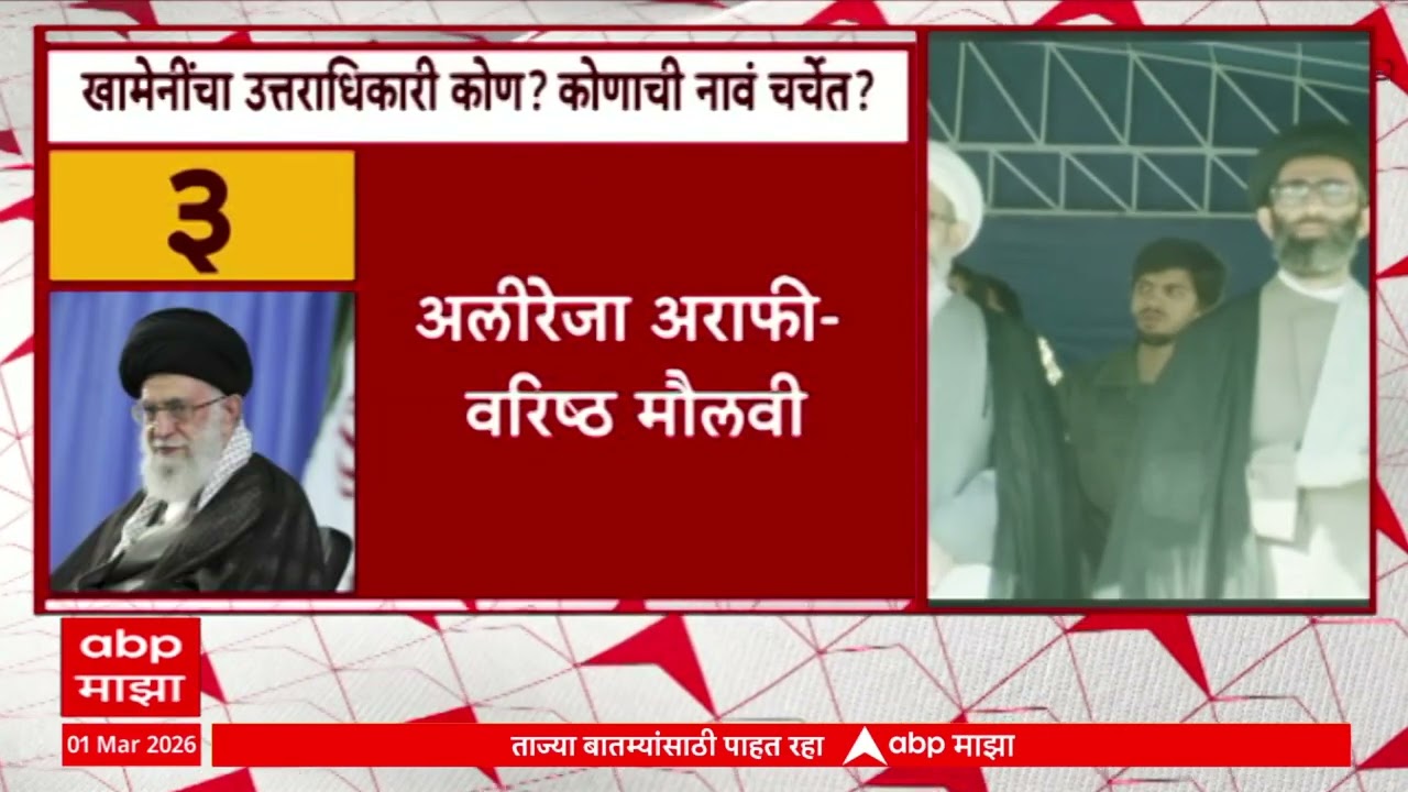 Ali Khamenei | खामेनींचा मृत्यू, उत्तराधिकारी कोण? कोणाची नावं चर्चेत? Iran News