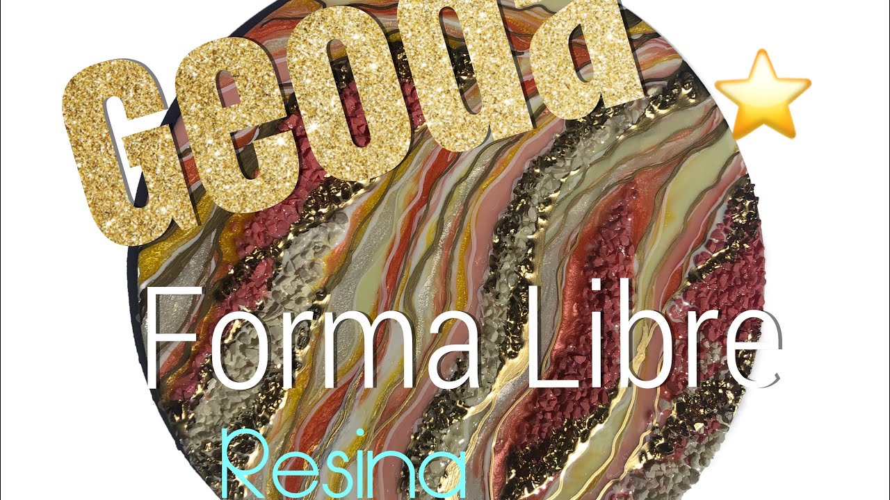 Geoda en resina, forma libre, PRINCIPIANTE, básico,  arte en resina
